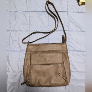Denver Hayes Charcoal Grey Crossbody with Silver Hardware